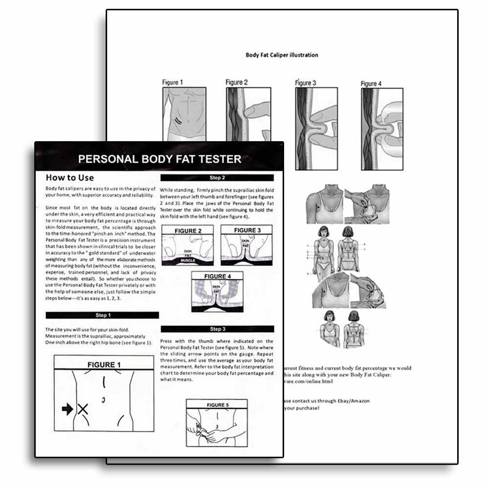 5-Pack Personal Body Fat Caliper & Skinfold Tester - Image 5